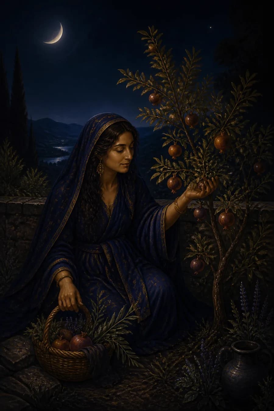 Tarot card illustration: The Mother · The Empress